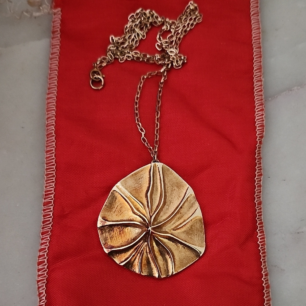 Pennywort Bronze Sunburst Pendant Necklace Julie Cohn Design